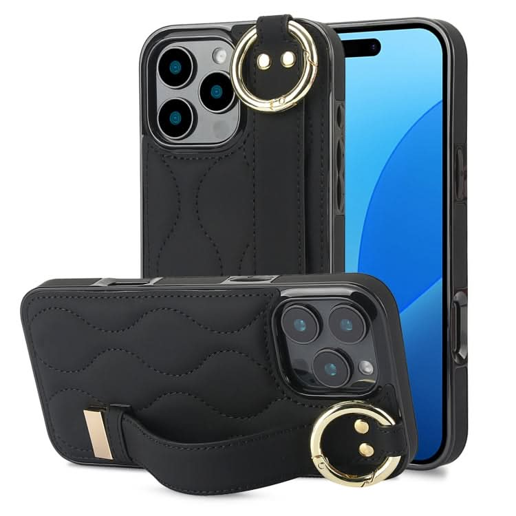 Non-slip Full Coverage Ring PU Phone Case with Wristband, Series 8