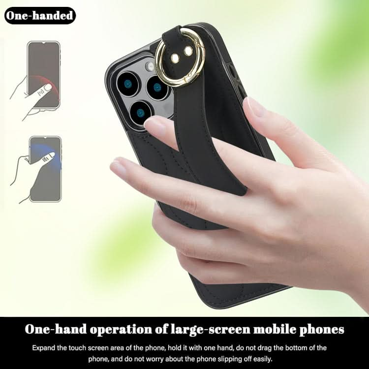 Non-slip Full Coverage Ring PU Phone Case with Wristband, Series 8