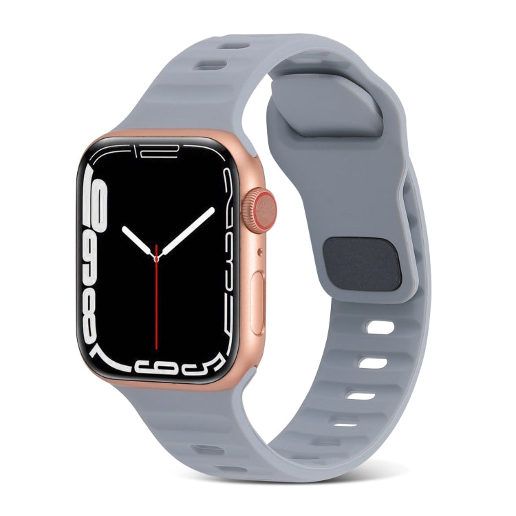 Square Buckle Stripes Silicone Watch Band, Series 4