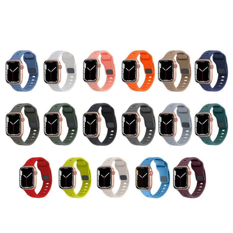 Square Buckle Stripes Silicone Watch Band, Series 1