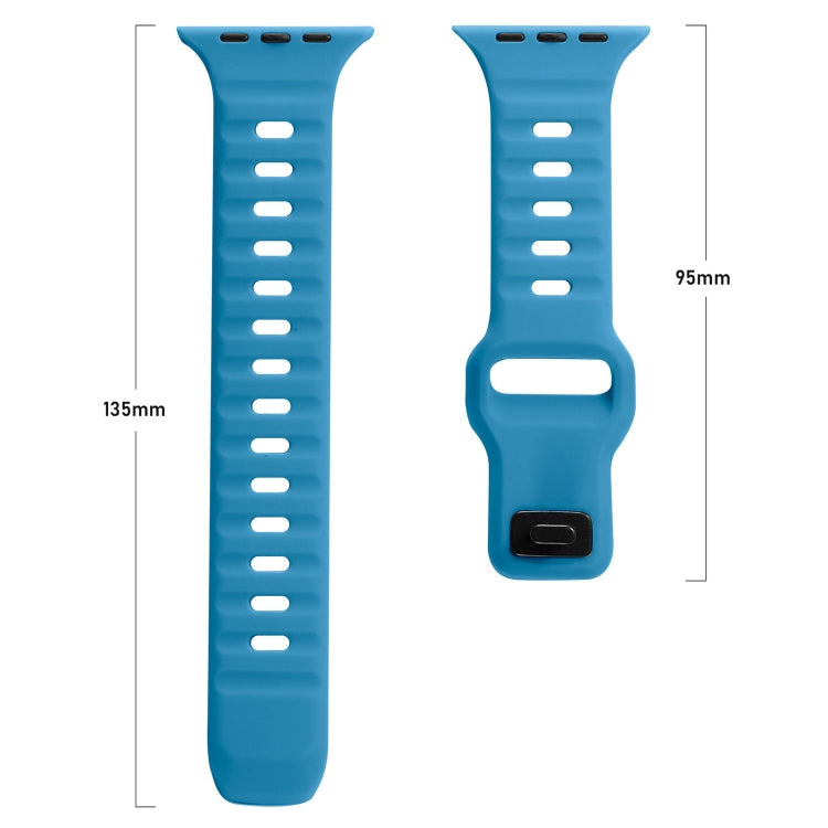 Square Buckle Stripes Silicone Watch Band, Series 1