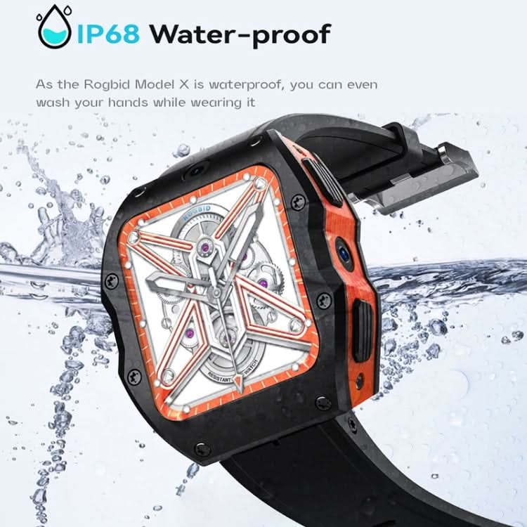 Model X 1.99 inch IP68 Waterproof Android 9.0 4G Dual Cameras Matte Smart Watch