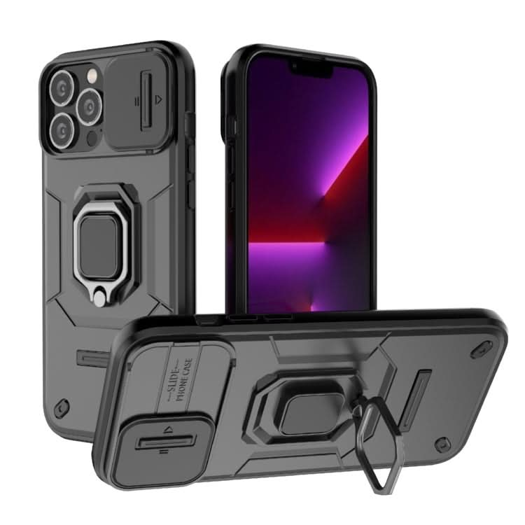 Sliding Camshield TPU + PC Shockproof Phone Case with Holder, Series 2