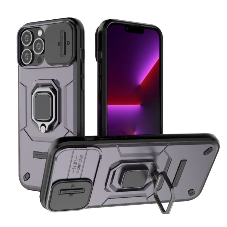 Sliding Camshield TPU + PC Shockproof Phone Case with Holder, Series 2