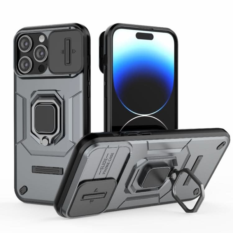 Sliding Camshield TPU + PC Shockproof Phone Case with Holder, Series 2