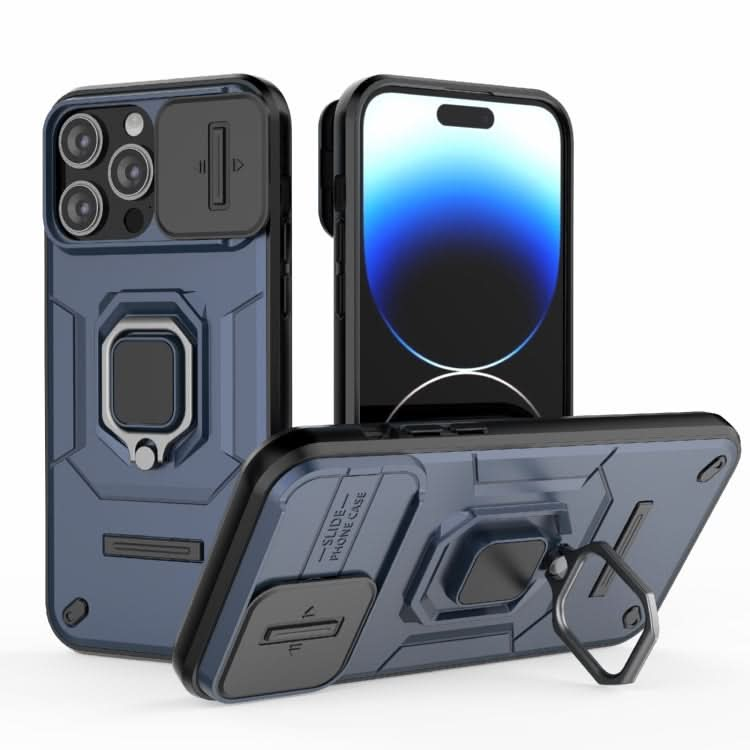 Sliding Camshield TPU + PC Shockproof Phone Case with Holder, Series 2