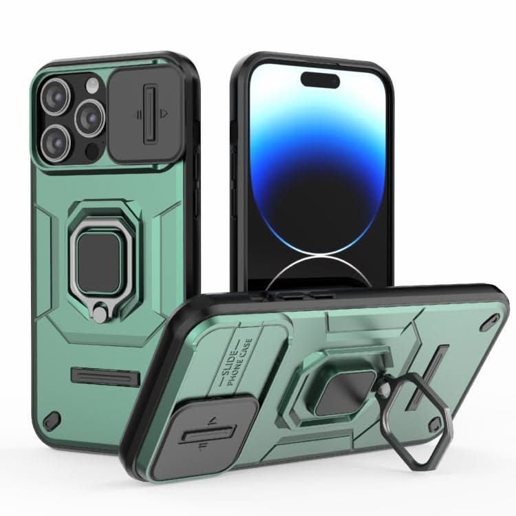 Sliding Camshield TPU + PC Shockproof Phone Case with Holder, Series 2