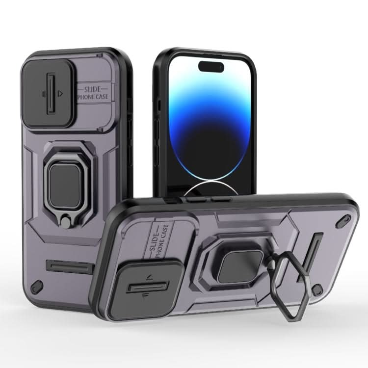 Sliding Camshield TPU + PC Shockproof Phone Case with Holder, Series 1