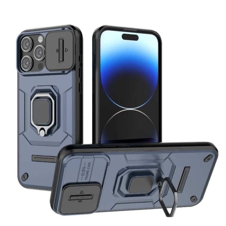 Sliding Camshield TPU + PC Shockproof Phone Case with Holder, Series 1