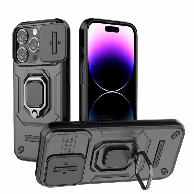 Sliding Camshield TPU + PC Shockproof Phone Case with Holder, Series 2