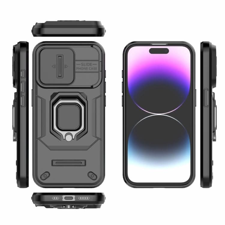 Sliding Camshield TPU + PC Shockproof Phone Case with Holder, Series 2