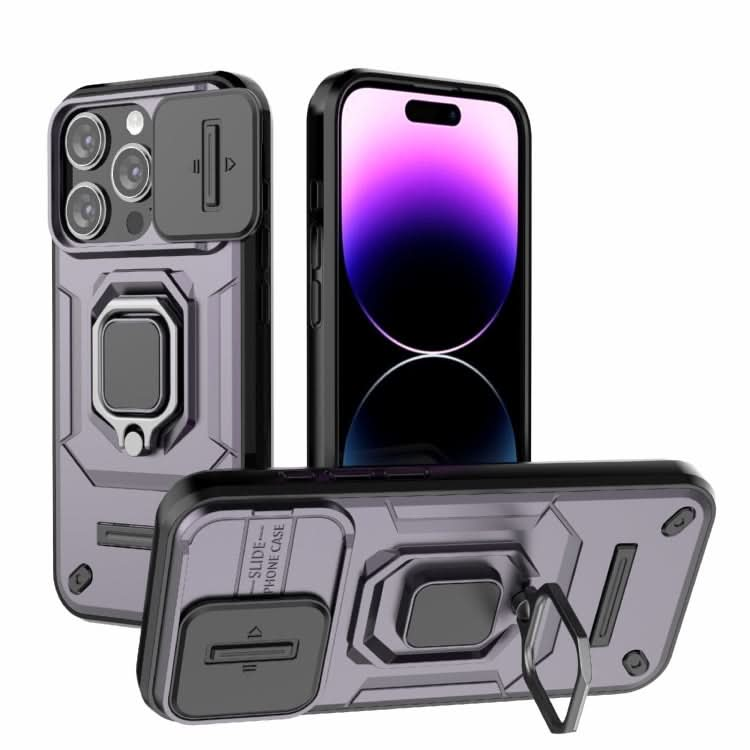 Sliding Camshield TPU + PC Shockproof Phone Case with Holder, Series 2