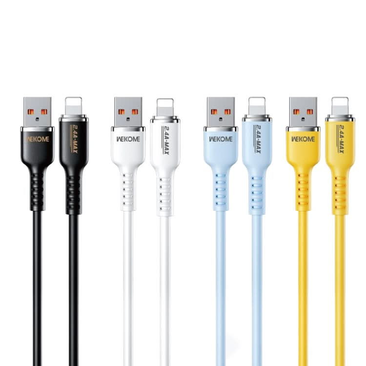 WK WDC-09i 2.4A USB to 8 Pin Silicone Data Cable, Length: 1.2m