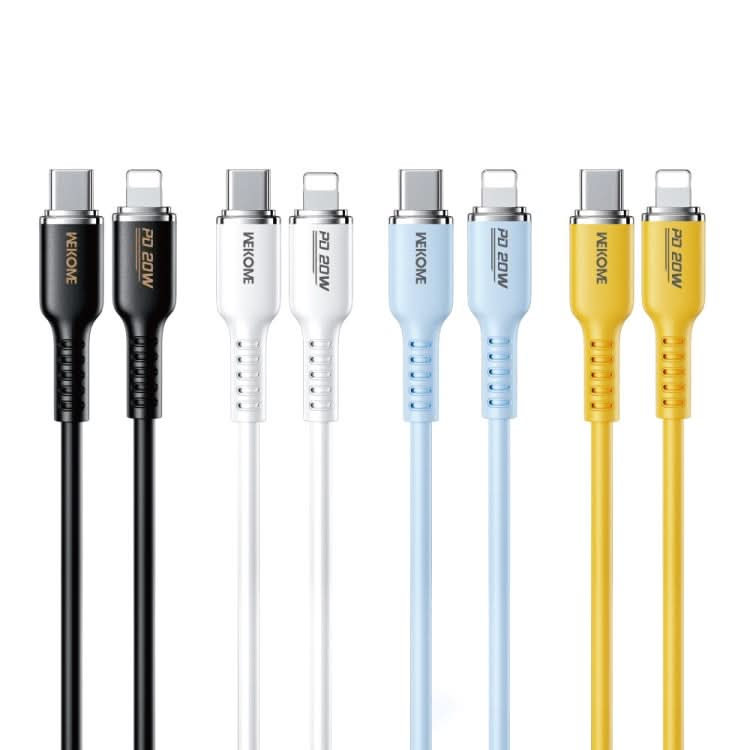 WK WDC-10 PD 20W USB-C/Type-C to 8 Pin Silicone Data Cable, Length: 1.2m