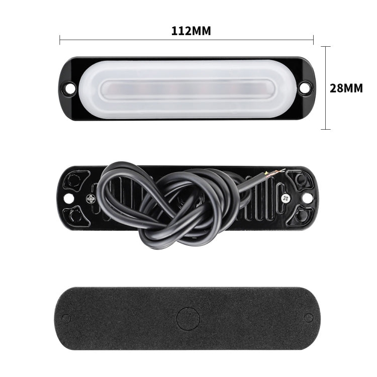 DC12V-24V / 18W Car Truck Emergency Strobe Flash Warning Light 6LEDs Ultra-thin Side Lights ÎҵÄÉ̵ê