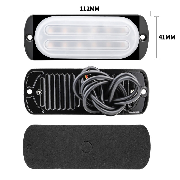 DC12V-24V / 36W Car Truck Emergency Strobe Flash Warning Light 12LEDs Ultra-thin Side Lights