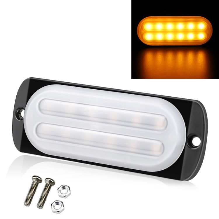 DC12V-24V / 36W Car Truck Emergency Strobe Flash Warning Light 12LEDs Ultra-thin Side Lights