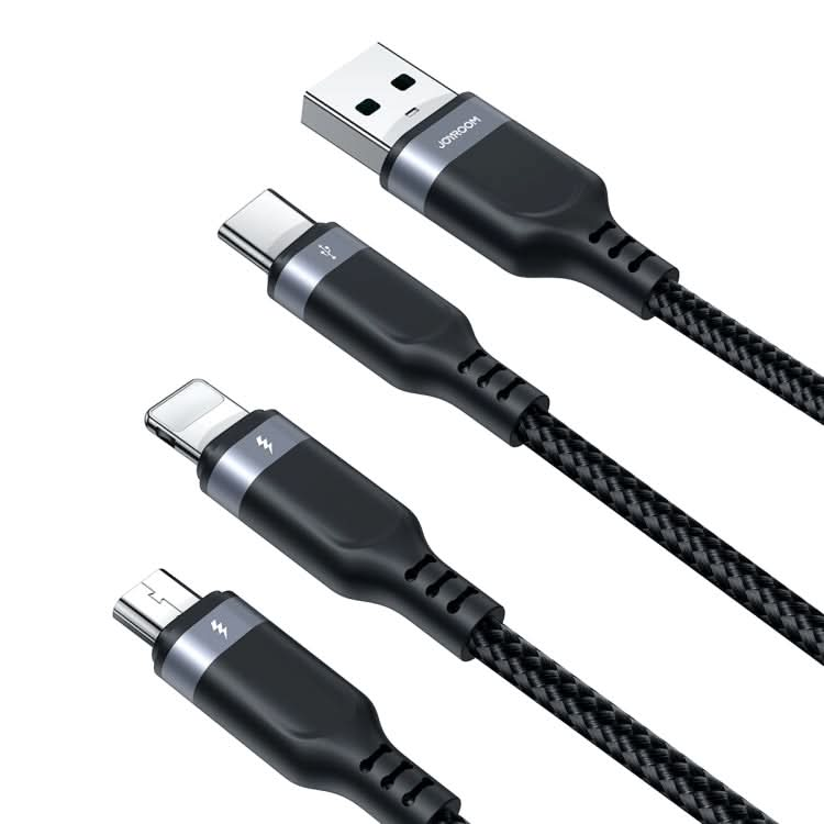 JOYROOM A18 3.5A USB to 8 Pin+USB-C/Type-C+Micro USB 3 in 1 Data Cable