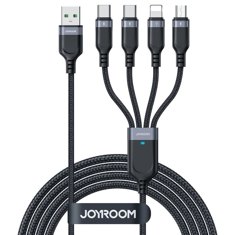 JOYROOM A18 3.5A USB to 8 Pin+Dual USB-C/Type-C+Micro USB 4 in 1 Data Cable, Length: 1.2m