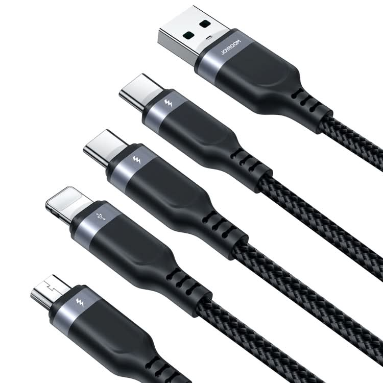 JOYROOM A18 3.5A USB to 8 Pin+Dual USB-C/Type-C+Micro USB 4 in 1 Data Cable, Length: 1.2m