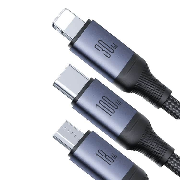 JOYROOM A21 3.5A USB+Type-C to 8 Pin+Type-C+Micro USB 3 in 2 Charging Cable, Length: 1.2m