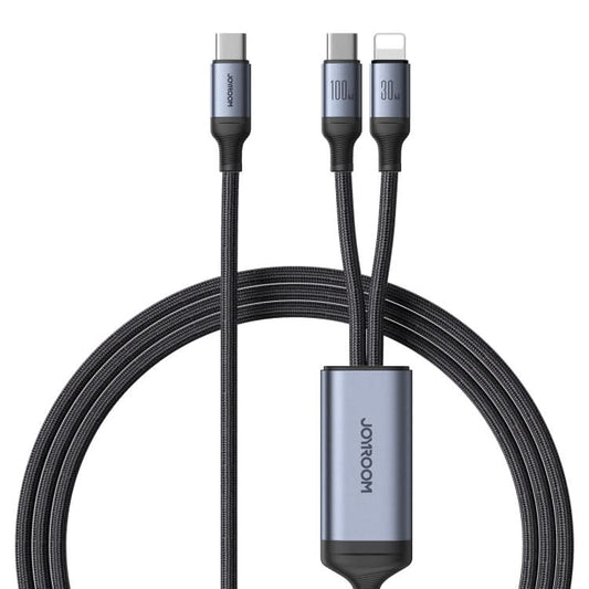 JOYROOM A21 100W Type-C to Type-C+8 Pin 2 in 1 Charging Cable, Length: 1.5m