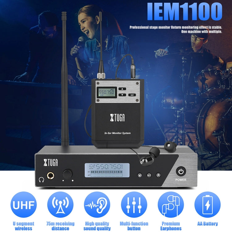 XTUGA  IEM1100 Professional Wireless In Ear Monitor System