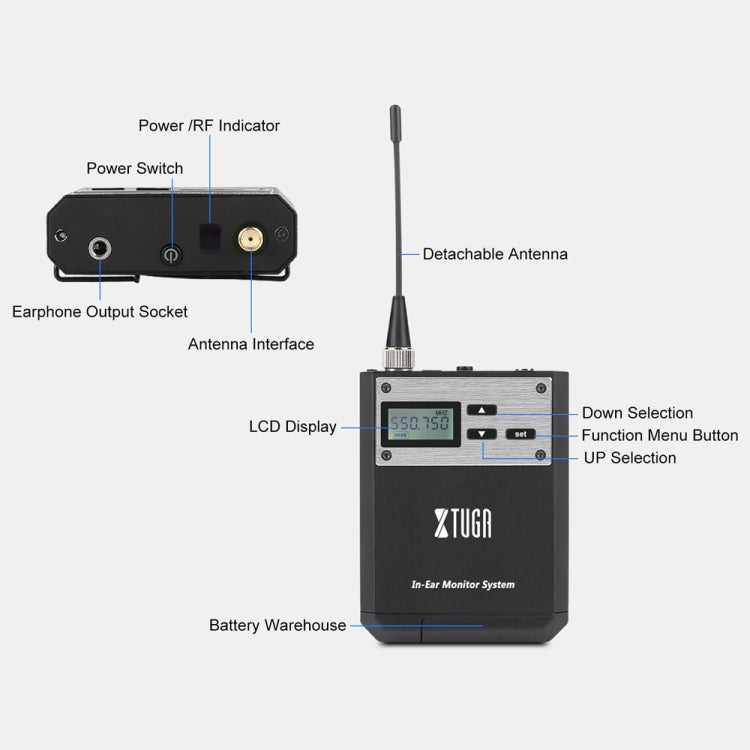 XTUGA  IEM1100 Professional Wireless In Ear Monitor System