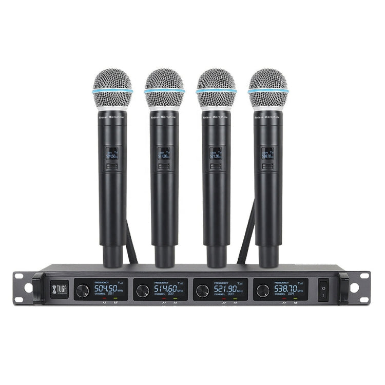 XTUGA A140-H Drahtloses Mikrofonsystem 4-Kanal-UHF-Handmikrofon