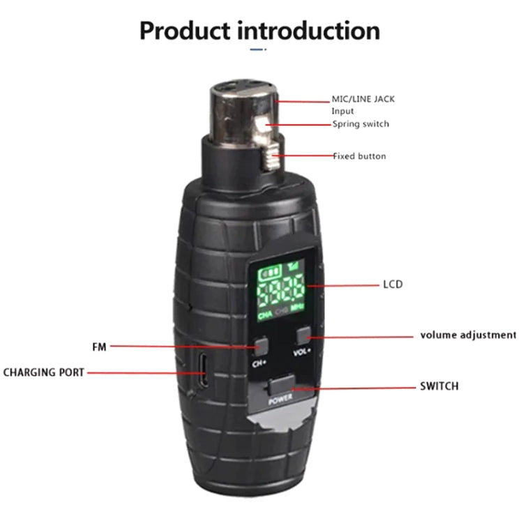 XTUGA U-95 Wireless XLR Transmitter and Receiver UHF Wireless Guitar Transmitter Receiver Reluova