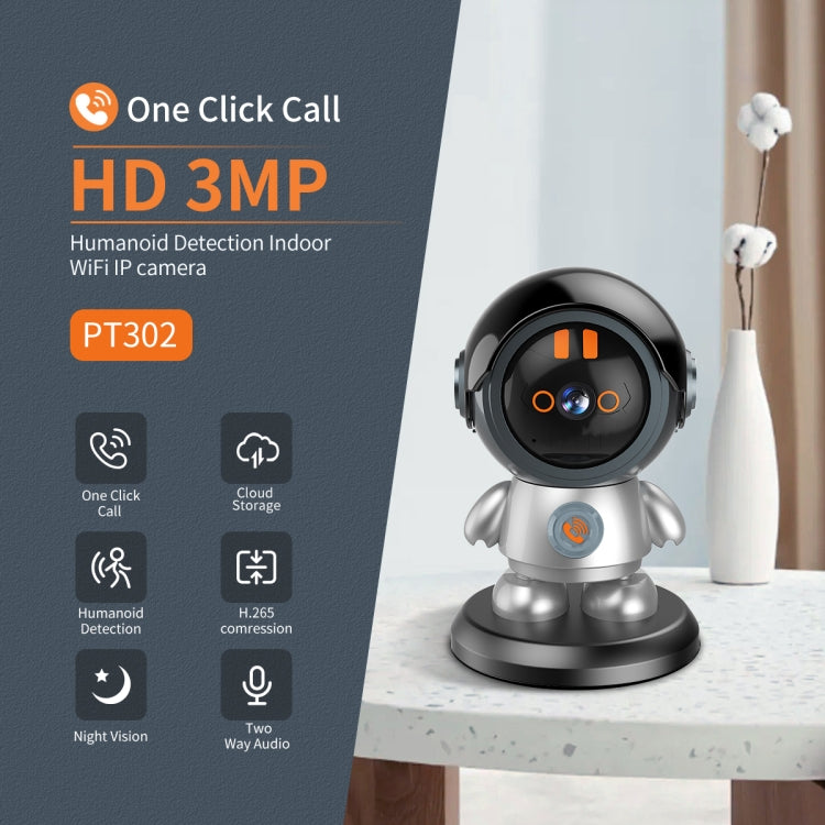 ESCAM PT302 Robot 3MP One Click Call Humanoid Detection WiFi IP Camera Reluova