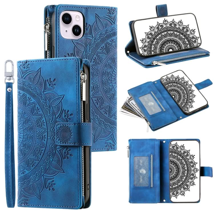 Multi-Card Totem Zipper Leather Phone Case, Series 3