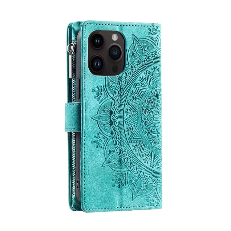 Multi-Card Totem Zipper Leather Phone Case, Series 3