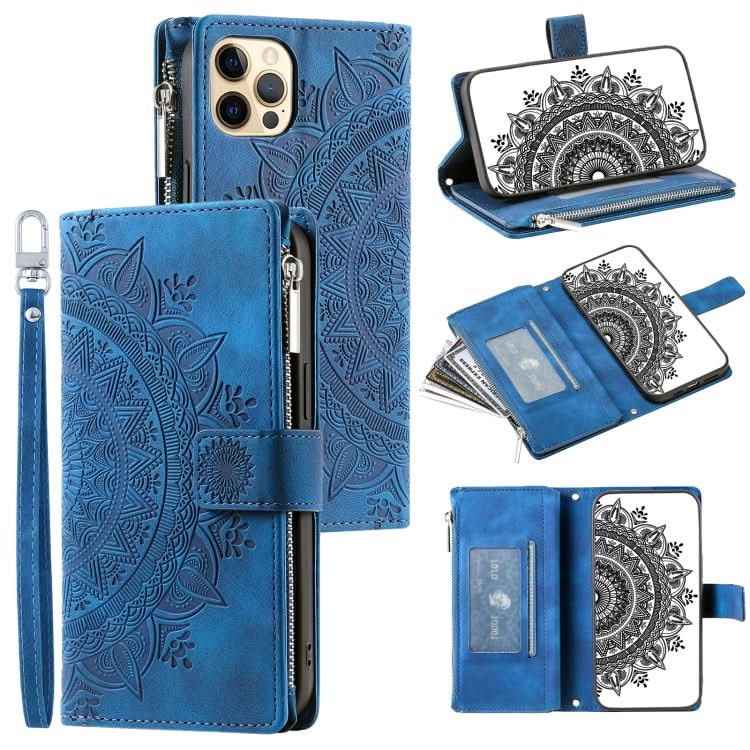 Multi-Card Totem Zipper Leather Phone Case, Series 2