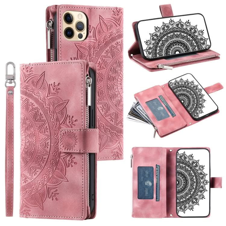 Multi-Card Totem Zipper Leather Phone Case, Series 2