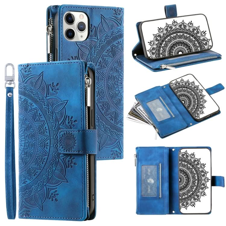 Multi-Card Totem Zipper Leather Phone Case, Series 2