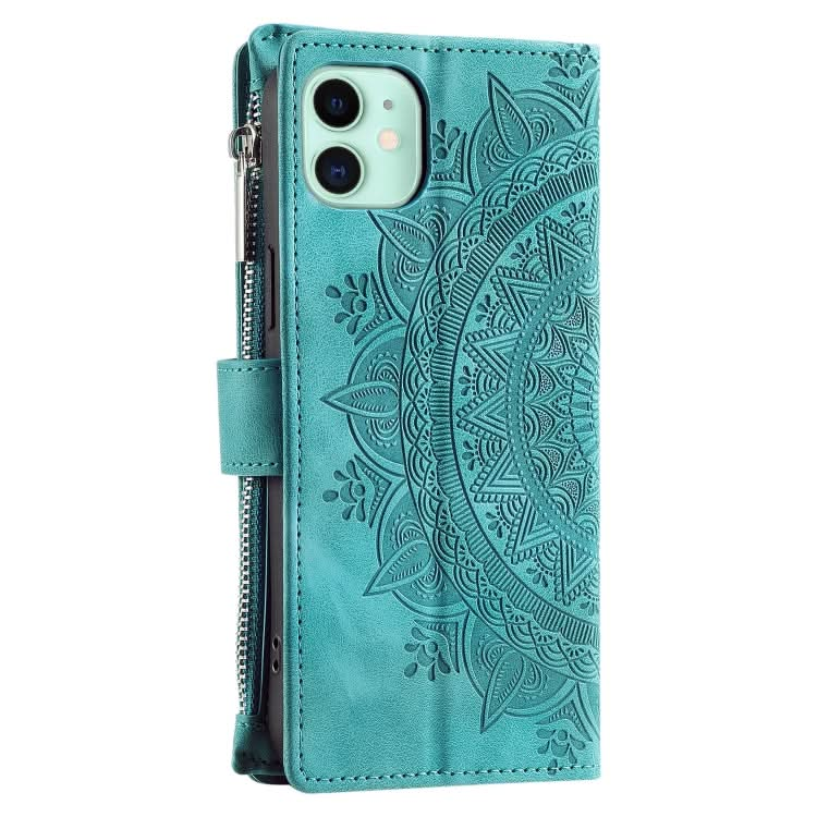 Multi-Card Totem Zipper Leather Phone Case, Series 1