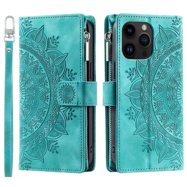 Multi-Card Totem Zipper Leather Phone Case, Series 4