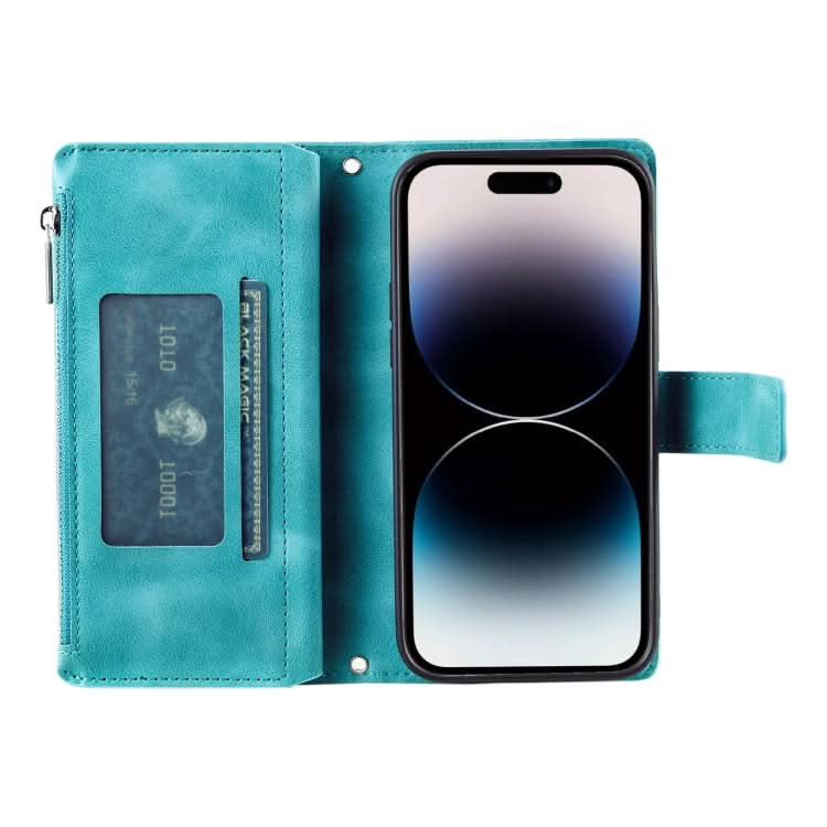 Multi-Card Totem Zipper Leather Phone Case, Series 4