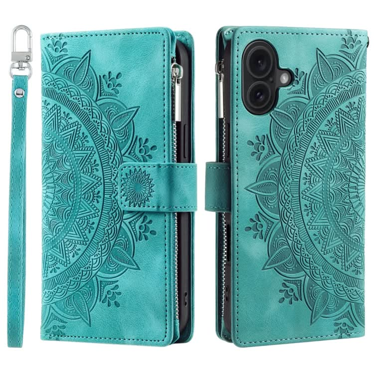 Multi-Card Totem Zipper Leather Phone Case, Series 2