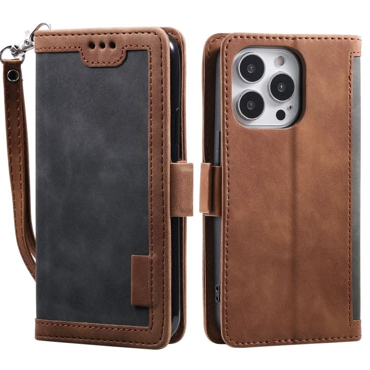 Retro Splicing Horizontal Flip Leather Phone Case, Series 2