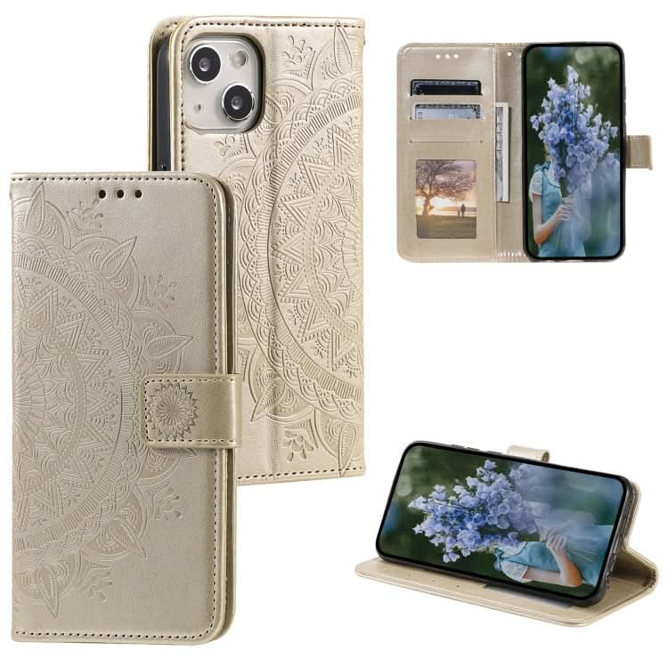 Totem Flower Embossed Leather Phone Case, Series 1