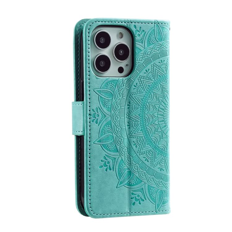 Totem Flower Embossed Leather Phone Case, Series 3