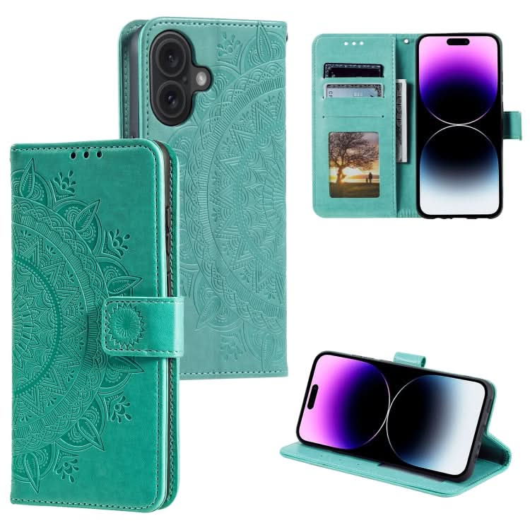 Totem Flower Embossed Leather Phone Case, Series 2