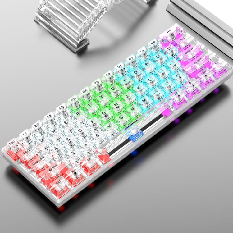 XUNFOX K30 Transparent 61-Keys Blacklit Wired Mechanical Keyboard, Cable Length: 1.5m