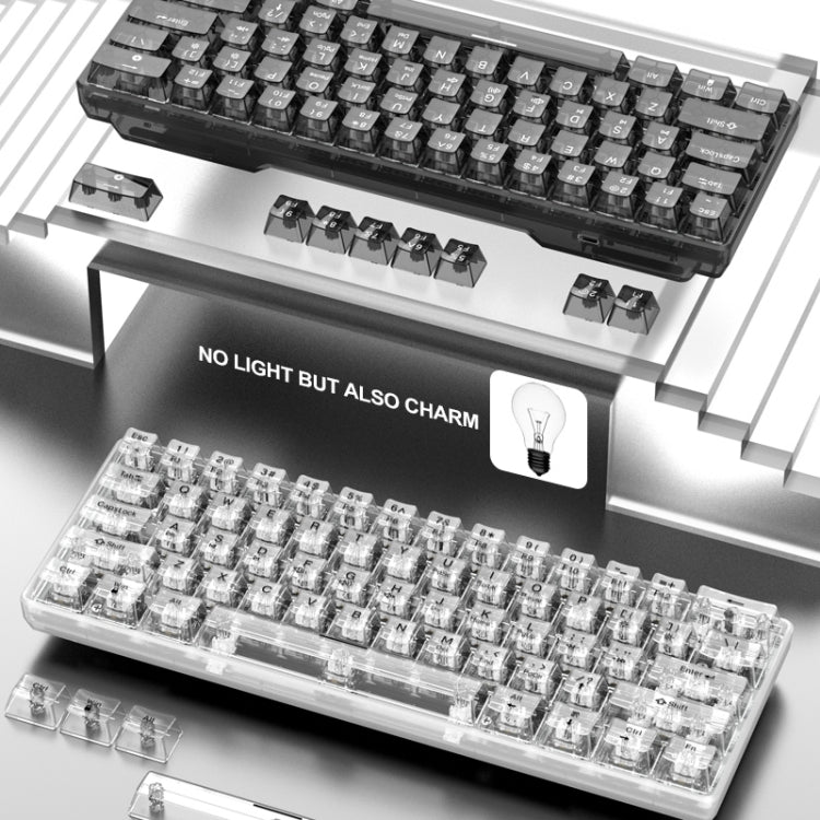 XUNFOX K30 Transparent 61-Keys Blacklit Wired Mechanical Keyboard, Cable Length: 1.5m