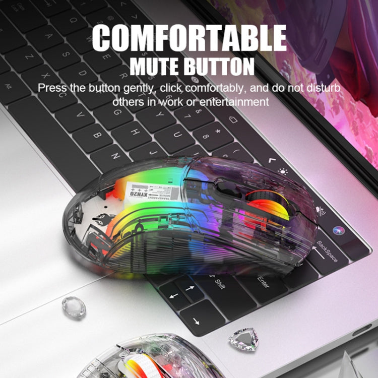 XUNFOX XYH20RGB Transparent 2400DPI RGB Light Wired Gaming Mouse, Cable Length: 1.2m My Store