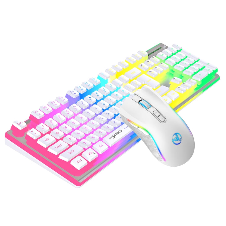 HXSJ L96 2.4G Wireless RGB Backlit Keyboard and Mouse Set 104 Pudding Key Caps + 4800DPI Mouse My Store