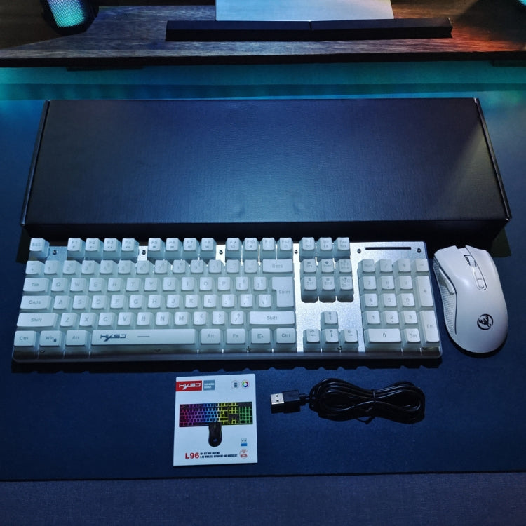 HXSJ L96 2.4G Wireless RGB Backlit Keyboard and Mouse Set 104 Pudding Key Caps + 4800DPI Mouse My Store