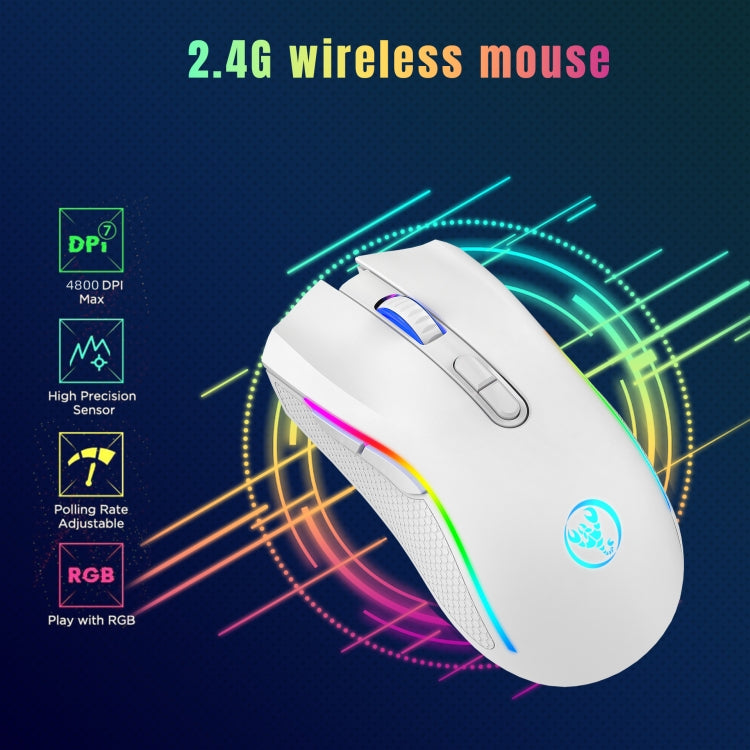 HXSJ L96 2.4G Wireless RGB Backlit Keyboard and Mouse Set 104 Pudding Key Caps + 4800DPI Mouse My Store